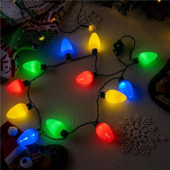 6PCS Christmas Light-Up Necklace Set - 12 LED Bulb Necklaces - Picture 7 of 8